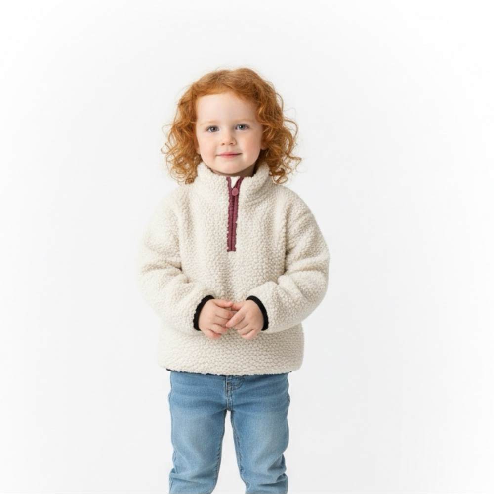 GAP White Fleece Pullover for Kids